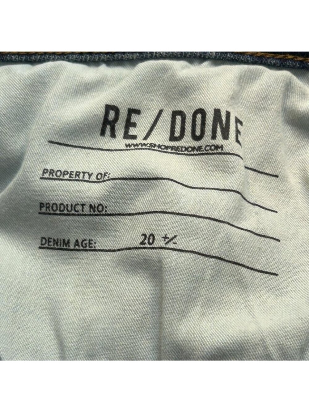 RE/DONE Jeans Womens 28 Fits 30 Blue Super Crop Flare Relaxed Distressed Boho - Picture 11 of 13